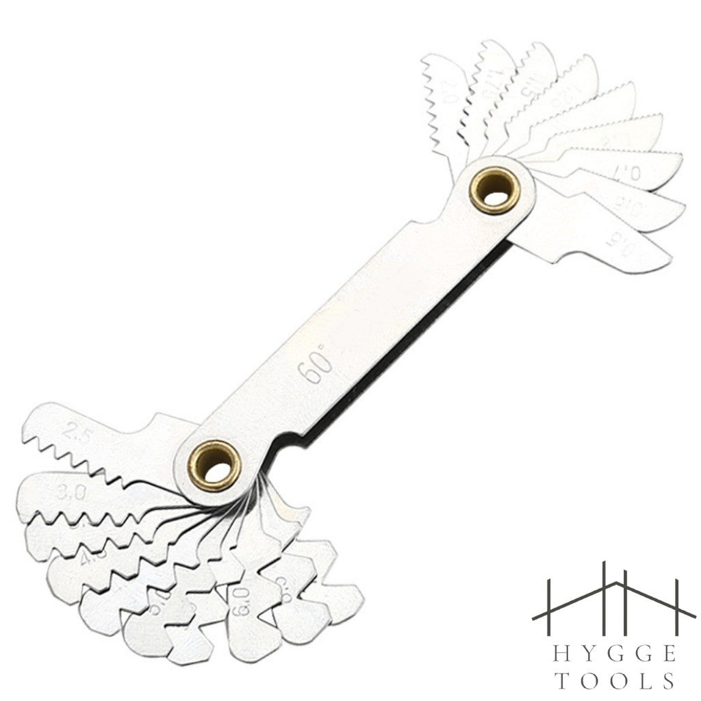 หวีวัดเกลียว หน่วยมิล (60องศา) Screw Pitch Gauge สินค้าพร้อมส่ง (ราคาต่อชิ้น)