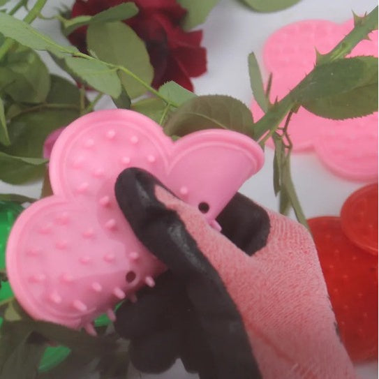 1PC พลาสติกสีชมพู DIY เครื่องมือตัด Florist ดอกไม้ Rose Thorn Stem Leaf Stripper Rose ถอด Burr เป็นมิตรกับสิ่งแวดล้อมสวน