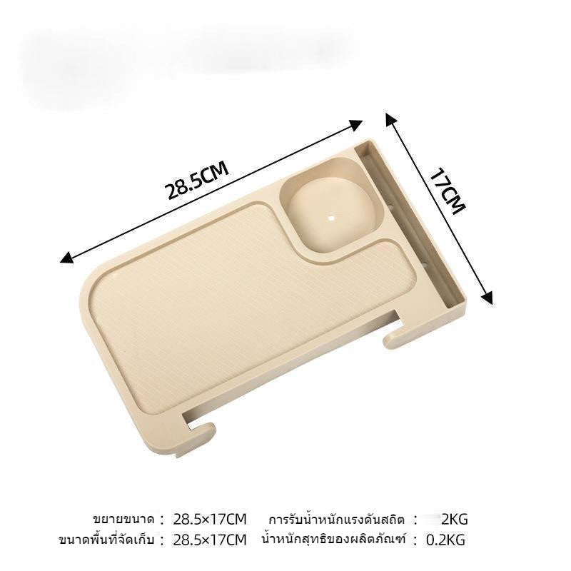 อุปกรณ์เสริมวางแก้วแคมป์ปิ้ง แบบคลิปหนีบด้านข้าง พร้อมช่องใส่อุปกรณ์มือถือ อเนกประสงค์