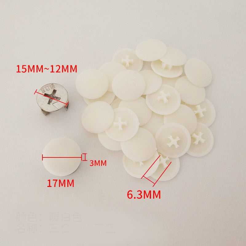 หัวปิดน็อต(1ชุด 100ชิ้น) dia 17mm. ฝาปิดรูพลาสติกฝาปิดรูท่อปลั๊ก ปิดรูปลั๊กสกรูฝาปิดรูตกแต่งเฟอร์นิเจอร์