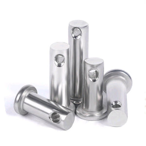 สลักตัวพินหัวแบนM6 (ต่อ1ตัว) สแตนเลส 304 สลักหัวแบน สลักใส่ปิ๊นหัวแบน หมุดพิน ปิ๊น สลัก หัวกลมแบน สแตนเลส