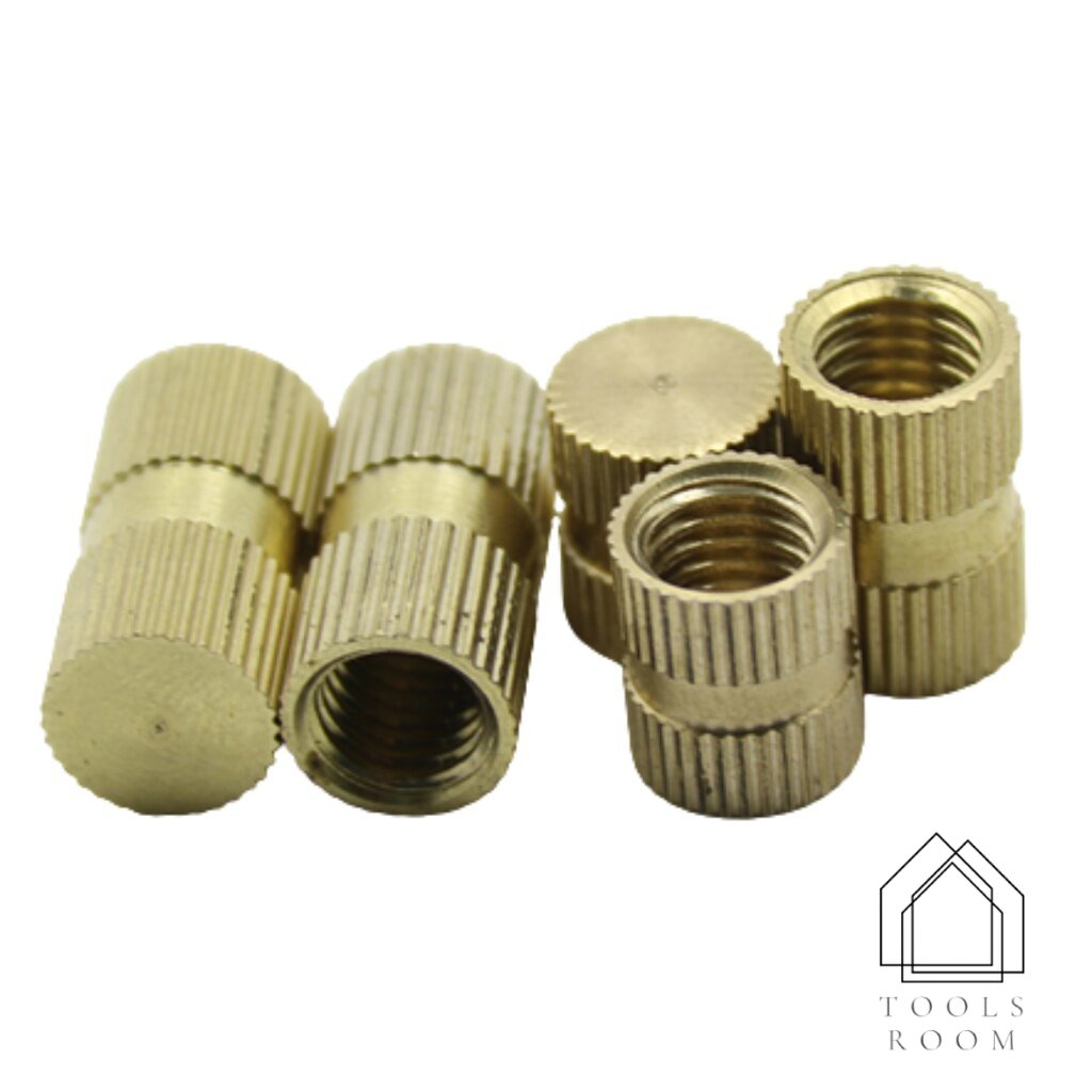 อุปกรณ์เสริมน็อตทองเหลือง Knurled Nut ถัททองเหลือง ขนาด M2 M2.5 M3 M4 M5 M6 สําหรับเครื่องพิมพ์ 3D