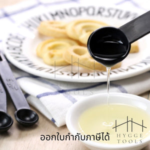 ชุดช้อนตวงเบเกอรี่ ชุดช้อนตวงเบเกอรี่ 5 ชิ้น สำหรับตวงอาหาร แบบพลาสติก สีดำ 10 ชิ้น