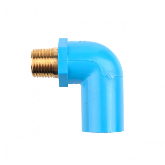 SCG ข้องอ 90องศา เกลียวนอกทองเหลือง-หนา สีฟ้า ขนาด 1/2"  3/4"  1" ท่อน้ำดื่ม PVC อุปกรณ์ท่อ ท่อประปา