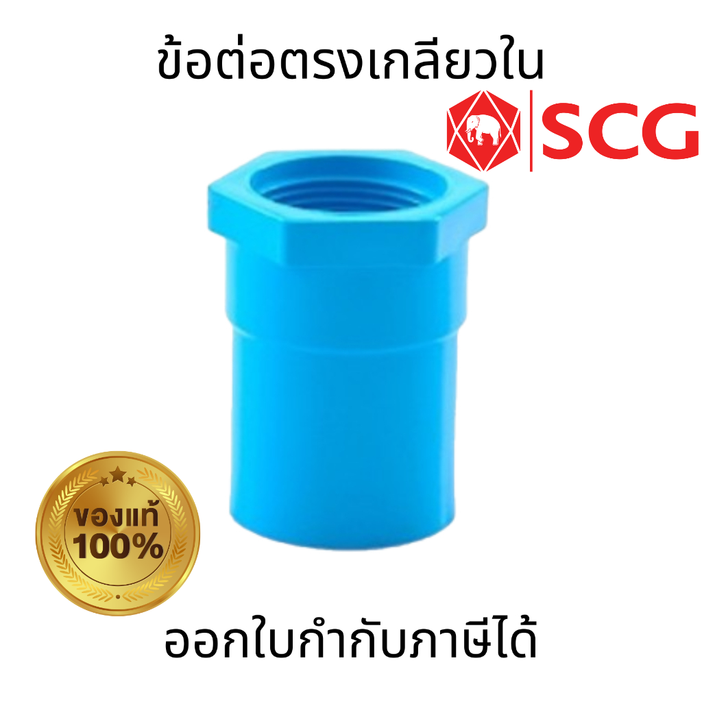 SCG ข้อต่อตรงเกลียวใน-หนา สีฟ้า ขนาด 1/2" 3/4"  1"  ผลิตจากพลาสติก PVC ทนทานต่อแสงแดด