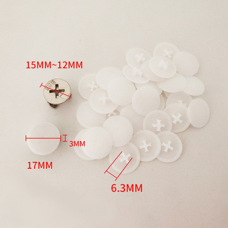 หัวปิดน็อต(1ชุด 100ชิ้น) dia 17mm. ฝาปิดรูพลาสติกฝาปิดรูท่อปลั๊ก ปิดรูปลั๊กสกรูฝาปิดรูตกแต่งเฟอร์นิเจอร์
