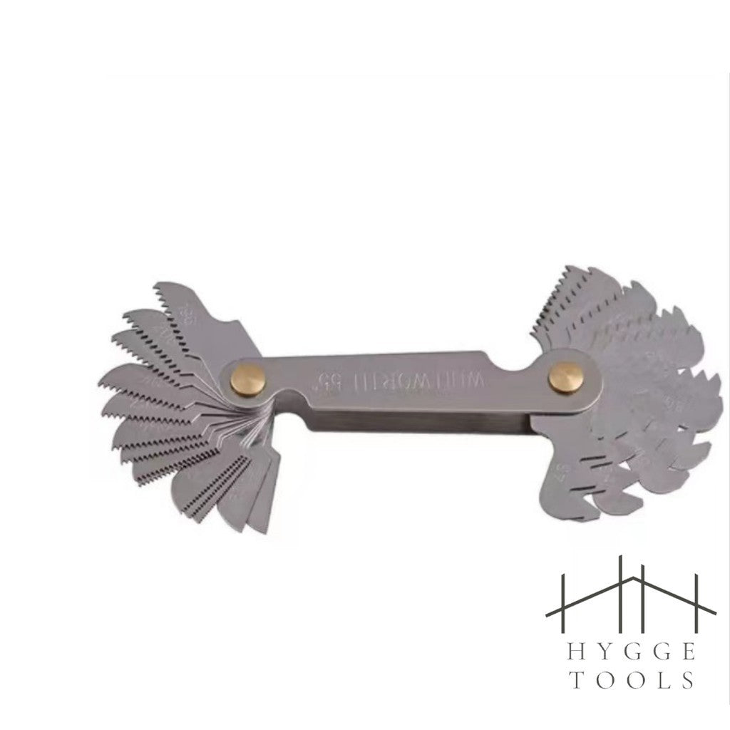หวีวัดเกลียว หน่วยมิล (60องศา) Screw Pitch Gauge สินค้าพร้อมส่ง (ราคาต่อชิ้น)