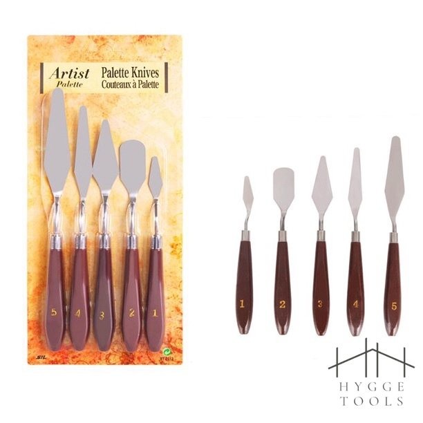 ชุดเกรียงปาดสี เกรียงผสมสีเพ้นท์สี เกรียงสีน้ำมัน เกรียงศิลปะ Art Painting Knifes เกียงปาดสีปลายแหลม ชุด 5 ชิ้น