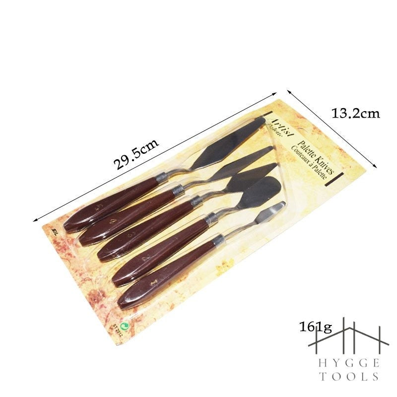 ชุดเกรียงปาดสี เกรียงผสมสีเพ้นท์สี เกรียงสีน้ำมัน เกรียงศิลปะ Art Painting Knifes เกียงปาดสีปลายแหลม ชุด 5 ชิ้น