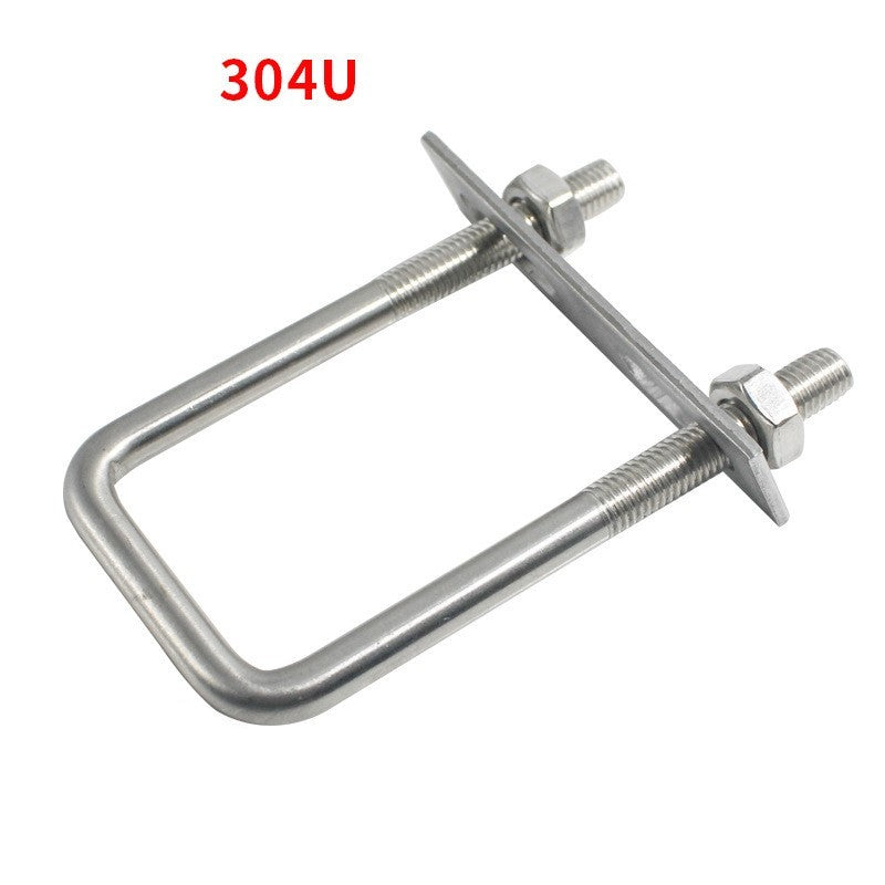 U-Bolt M6-M10 SUS304  ยูโบลท์เหลี่ยม U-square ยูโบลท์ทรงสี่เหลี่ยม