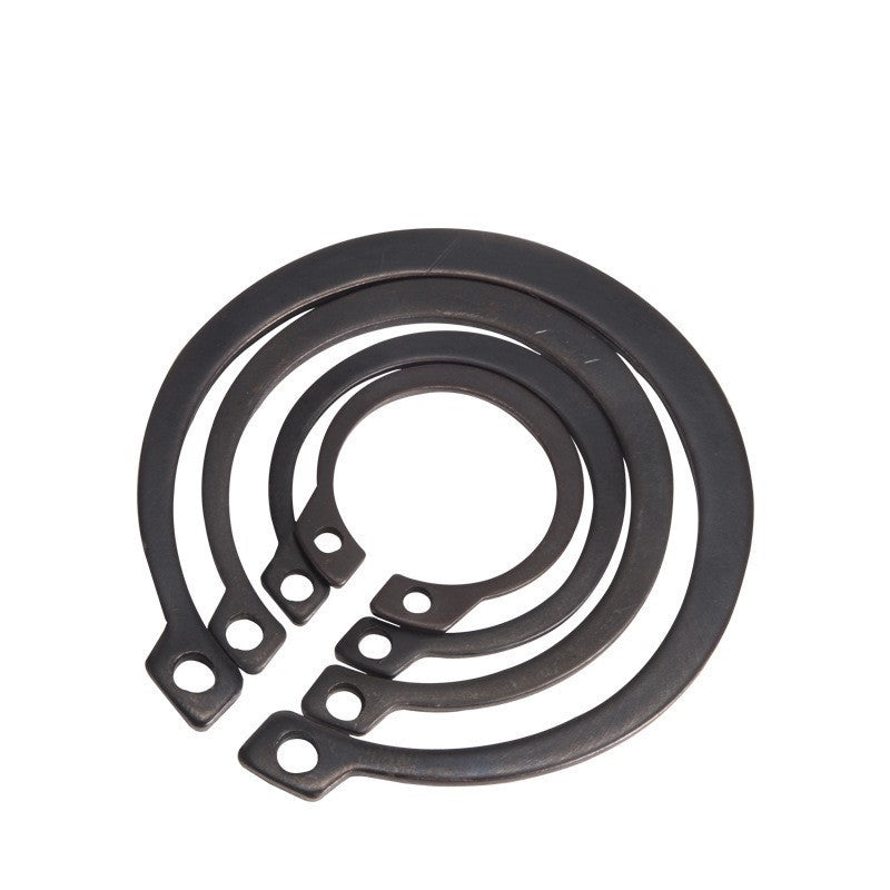 แหวนล็อคนอก เหล็กชุบดำ(10ตัว/แพ็ค) แหวนล็อคเพลา  External Circlips Retaining Ring