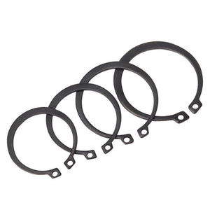 แหวนล็อคนอก เหล็กชุบดำ(10ตัว/แพ็ค) แหวนล็อคเพลา  External Circlips Retaining Ring