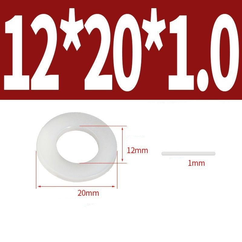 แหวนอีแปะไนลอน M3-M12 (10 ชิ้น) แหวนรองน็อตพลาสติกแข็ง ทนทาน ไม่ใช่ยาง ป้องกันการกัดกร่อน รองรับแรงกด สำหรับงานช่าง