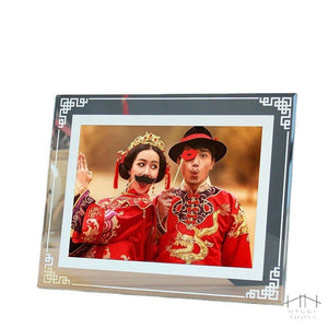 กรอบรูปงานแต่ง กรอบรูปกระจก กรอบรูปคริสตัล วางได้สองแนว กรอปรูปมินิมอล กรอบรูปตั้งได้ กระจกแนวตั้ง กระจกแนวนอน กรอบรูป