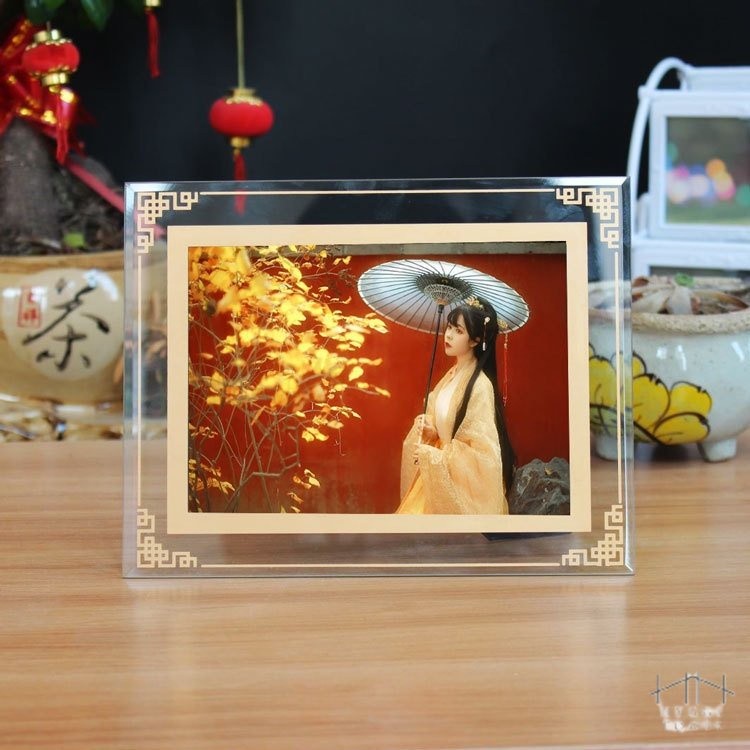 กรอบรูปงานแต่ง กรอบรูปกระจก กรอบรูปคริสตัล วางได้สองแนว กรอปรูปมินิมอล กรอบรูปตั้งได้ กระจกแนวตั้ง กระจกแนวนอน กรอบรูป