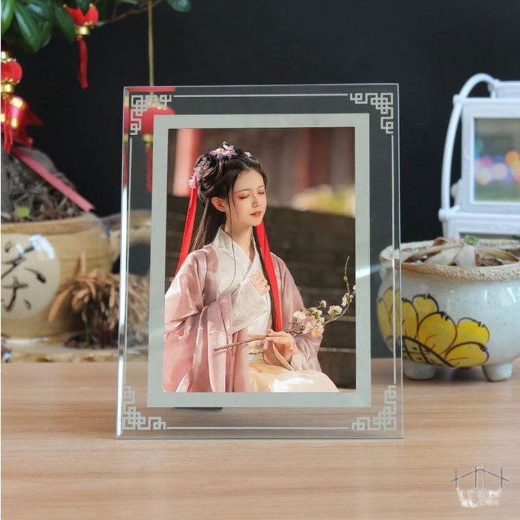 กรอบรูปงานแต่ง กรอบรูปกระจก กรอบรูปคริสตัล วางได้สองแนว กรอปรูปมินิมอล กรอบรูปตั้งได้ กระจกแนวตั้ง กระจกแนวนอน กรอบรูป