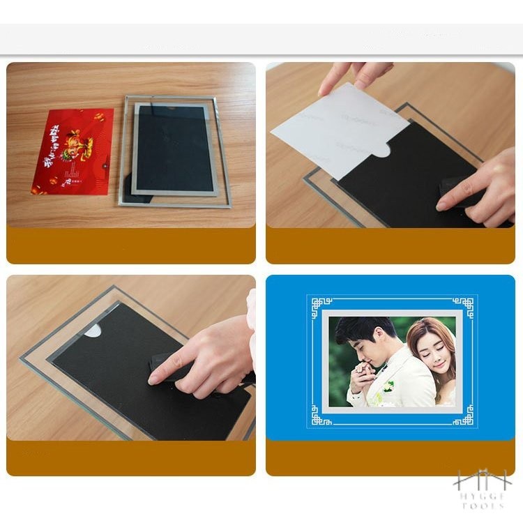 กรอบรูปงานแต่ง กรอบรูปกระจก กรอบรูปคริสตัล วางได้สองแนว กรอปรูปมินิมอล กรอบรูปตั้งได้ กระจกแนวตั้ง กระจกแนวนอน กรอบรูป
