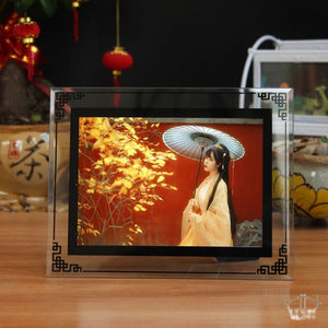 กรอบรูปงานแต่ง กรอบรูปกระจก กรอบรูปคริสตัล วางได้สองแนว กรอปรูปมินิมอล กรอบรูปตั้งได้ กระจกแนวตั้ง กระจกแนวนอน กรอบรูป