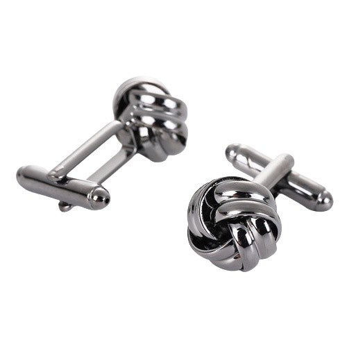 กระดุมข้อมือ กระดุมข้อมือคัฟลิงค์ (Cufflinks) แบบปมเชือก เนื้อโลหะ พร้อมส่ง กระดุมข้อมือโลหะเคลือบผิว