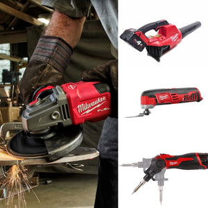MILWAUKEE เครื่องเป่าลมแรง / เครื่องบัดกรีไร้สาย M12 SI-0  / เครื่องมืออเนกประสงค์ C12MT-0B /แท่นชาร์จ/แบตเตอรี่