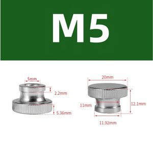 หัวน็อต ตัวเมีย M4-M8 ลูกบิด มือหมุน มีคอ สแตนเลส 304 ลูกบิดมือจับมีคอสแตนเลส