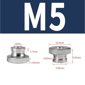 หัวน็อต ตัวเมีย M4-M8 ลูกบิด มือหมุน มีคอ สแตนเลส 304 ลูกบิดมือจับมีคอสแตนเลส