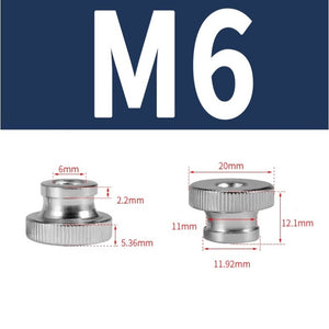 หัวน็อต ตัวเมีย M4-M8 ลูกบิด มือหมุน มีคอ สแตนเลส 304 ลูกบิดมือจับมีคอสแตนเลส