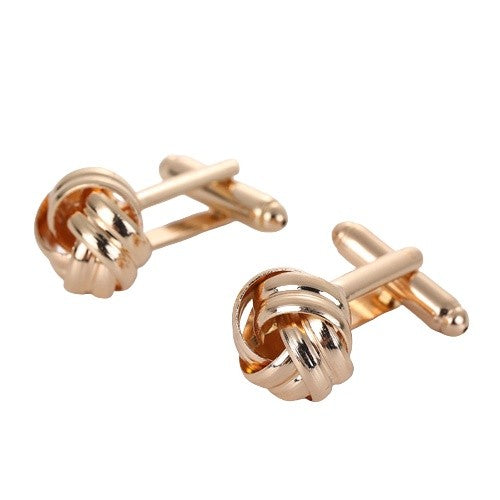 กระดุมข้อมือ กระดุมข้อมือคัฟลิงค์ (Cufflinks) แบบปมเชือก เนื้อโลหะ พร้อมส่ง กระดุมข้อมือโลหะเคลือบผิว