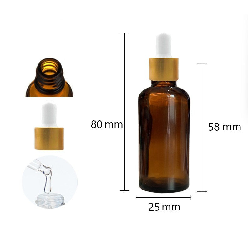 ขวดดรอปเปอร์ สีชา ขวดแก้วหัวบีบหยด dropper ขวดหยดสีชา เซรั่ม น้ำมันหอมระเหย glass dropper bottles