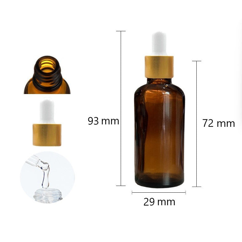 ขวดดรอปเปอร์ สีชา ขวดแก้วหัวบีบหยด dropper ขวดหยดสีชา เซรั่ม น้ำมันหอมระเหย glass dropper bottles