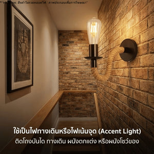 โคมไฟติดผนังเชือกถักสไตล์วินเทจ ลอฟท์ อินดัสเทรียล สำหรับตกแต่งบ้าน ร้านกาแฟ คาเฟ่(สินค้าไม่รวมหลอดไฟ)