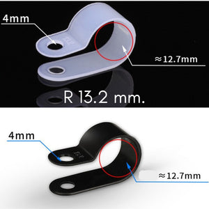 เคเบิ้ลแคลมป์ Cable Clamp 10,50/ชิ้น พลาสติกไนลอน ตัวR,ตัวU จัดเก็บสายไฟ ตัวล็อคสายไฟ กิ๊ปยึดสายไฟ