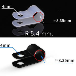 เคเบิ้ลแคลมป์ Cable Clamp 10,50/ชิ้น พลาสติกไนลอน ตัวR,ตัวU จัดเก็บสายไฟ ตัวล็อคสายไฟ กิ๊ปยึดสายไฟ