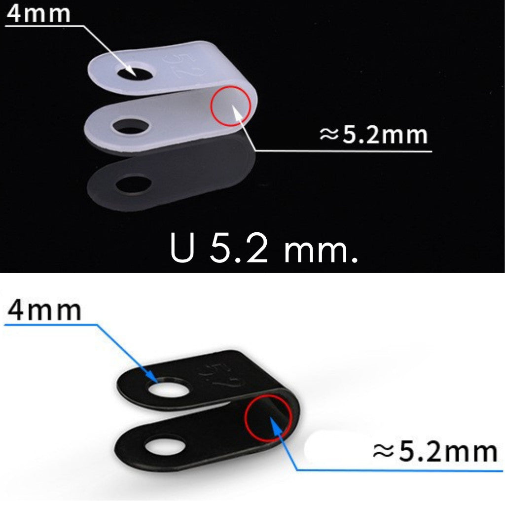 เคเบิ้ลแคลมป์ Cable Clamp 10,50/ชิ้น พลาสติกไนลอน ตัวR,ตัวU จัดเก็บสายไฟ ตัวล็อคสายไฟ กิ๊ปยึดสายไฟ