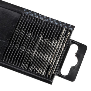 ชุดดอกสว่านขนาดเล็ก ชุดดอกสว่านจิ๋ว HSS ขนาด 0.3-1.6mm 20 ชิ้น สำหรับงานละเอียด งานเจาะขนาดเล็ก ดอกสว่านขนาดเล็ก