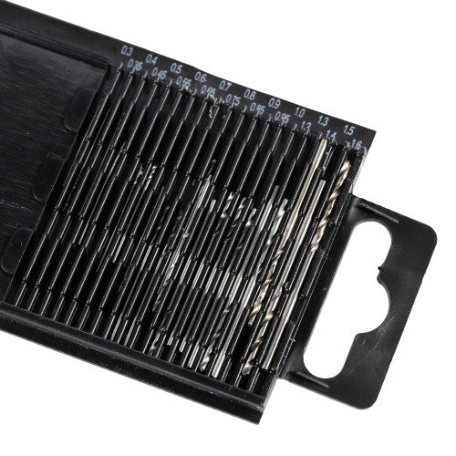ชุดดอกสว่านขนาดเล็ก ชุดดอกสว่านจิ๋ว HSS ขนาด 0.3-1.6mm 20 ชิ้น สำหรับงานละเอียด งานเจาะขนาดเล็ก ดอกสว่านขนาดเล็ก