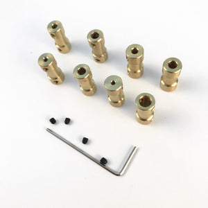 อะแดปเตอร์ข้อต่อเพลามอเตอร์ คัปปลิ้งมอเตอร์ coupling ทองเหลือง อะแดปเตอร์เชื่อมต่อมอเตอร์ทองแดง cnc part