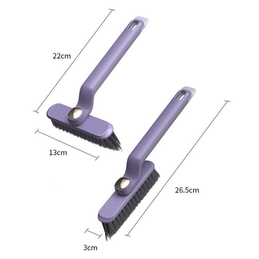 แปรงขัดพื้น 2-in-1 ทําความสะอาด แปรงขูด ด้ามยาว ไม้กวาดแข็ง ไม้ถูพื้น 180°แปรงทําความสะอาดห้องน้ำ แบบหมุนได้