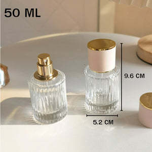 ขวดน้ำหอม (ขวดแก้ว) เรียบหรู  หัวสเปรย์ ปริมาณบรรจุ 10/30/50ML