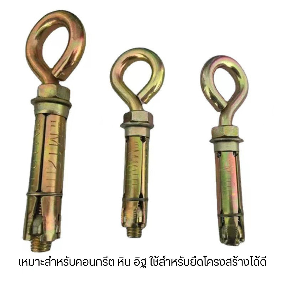 พุกเหล็กชุปซิงค์ชุบรุ้งกันสนิม ช่วยให้การยึดแข็งแรงเพิ่มขึ้น ใช้สำหรับยึดกับผนังปูนในการยึดจับสิ่งของฯ (2ตัว)