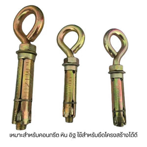 พุกเหล็กชุปซิงค์ชุบรุ้งกันสนิม ช่วยให้การยึดแข็งแรงเพิ่มขึ้น ใช้สำหรับยึดกับผนังปูนในการยึดจับสิ่งของฯ (2ตัว)