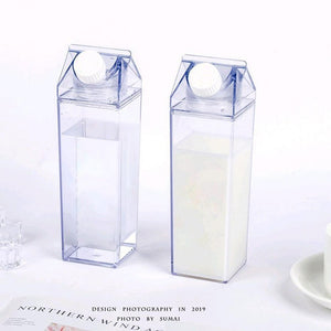 ขวดใส่เครื่องดื่ม ขวดพลาสติกใส่น้ำดื่ม ทรงกล่องนม ขนาด500ml./1000ml. ขวดน้ำทรงสี่เหลี่ยม แบบใส💗สอบถามรายละเอียดเพิ่มเติม