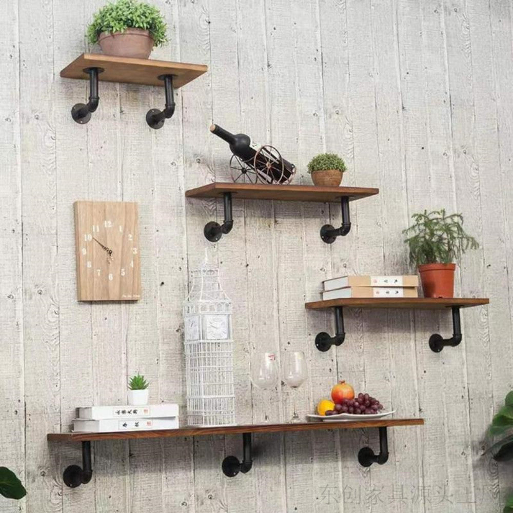ฉากรับชั้นเหล็ก DIY สไตล์ลอฟท์ ดีไซน์ท่อน้ำอุตสาหกรรม สวยงาม เรียบหรู ตกแต่งได้ทุกมุม ให้ความรู้สึกทันสมัยและแข็งแรง