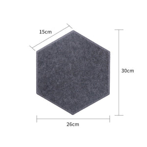 แผ่นกันเสียง แผ่นซับเสียง (ราคาต่อ1ชิ้น) ดูดซับเสียง มีกาวในตัว Acoustic Foam ทรงหกเหลี่ยม 30*26cm สําหรับติดผนัง