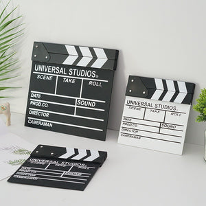 กระดานสเลทคัทฉากภาพยนตร์ กระดานสเลท สเลทคัทฉาก สำหรับถ่ายหนัง Movie Slate Film ตกแต่งบ้านสไตล์เรโทรมินิมอล