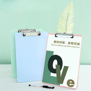 คลิปบอร์ด คลิปบอร์ดสีพาสเทลA4 แผ่นรองเขียน คลิปบอร์ดแฟ้ม Clipboard