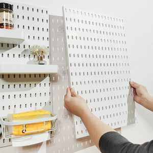 แผ่นวางของติดผนัง กระดานแขวนของ Pegboard แผ่นใหญ่ วางของมากขึ้น ใช้วางของใช้ ตกแต่งผนังได้