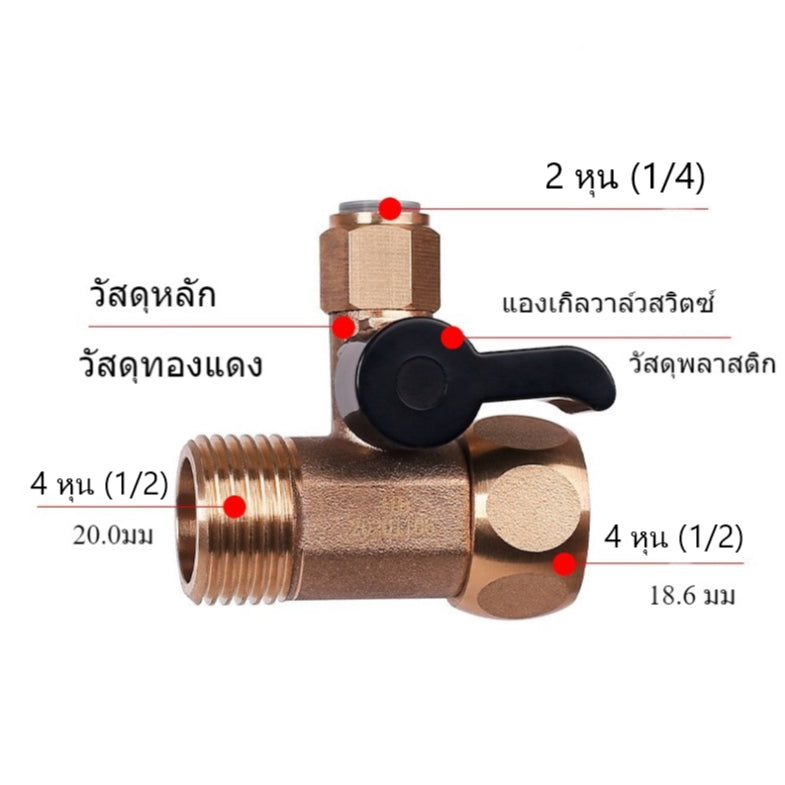 วาล์วเครื่องกรองน้ำ สำหรับเครื่องกรอง ก๊อกน้ำ วาวล์