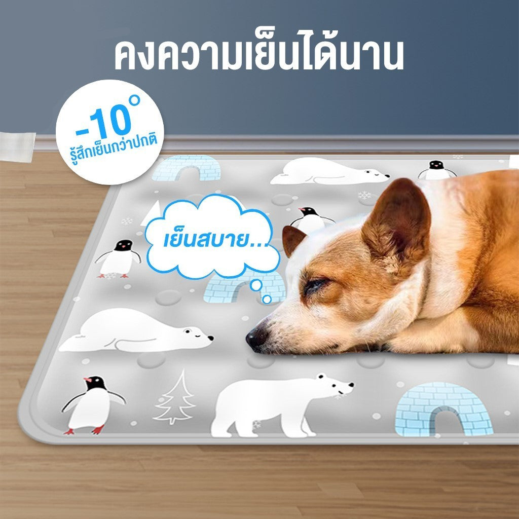 ที่นอนเจลเย็นสัตว์เลี้ยง แผ่นเจลเย็น ที่นอนเย็น เบาะเย็นแมว แผ่นทำความเย็น สำหรับสัตว์เลี้ยง