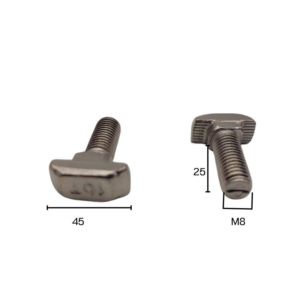T Bolt  น็อตอลูมิเนียมน็อตชุด 2 ชิ้น  น็อตใส่ราง T-Bolt ทีโบลทื น๊อตอลูมิเนียม น็อตใส่รางทีแทรค